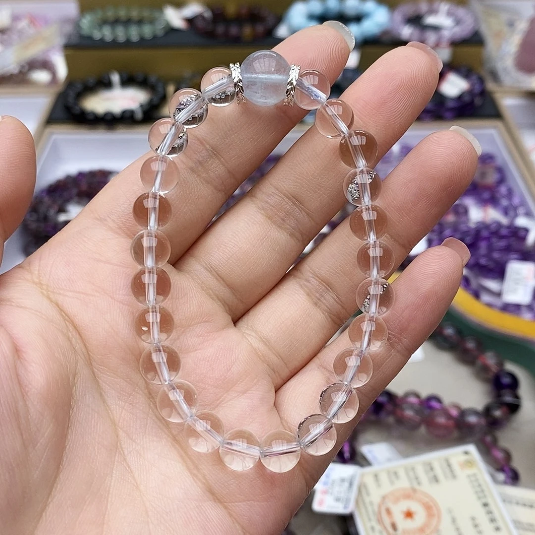 水晶手链未镶嵌白水晶DIY手串