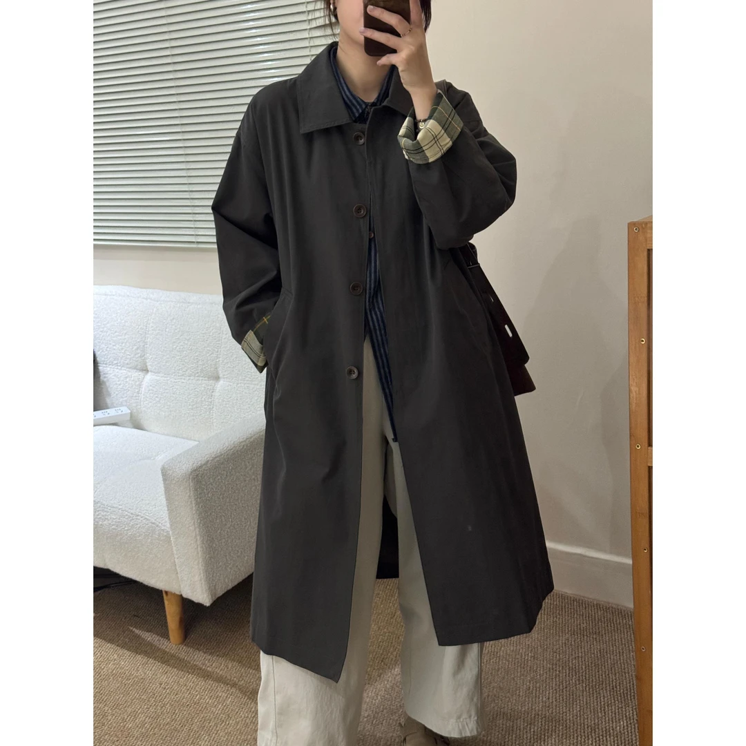 过膝盖长款风衣女韩系超好看慵懒风休闲时尚高个子大衣高级感外套