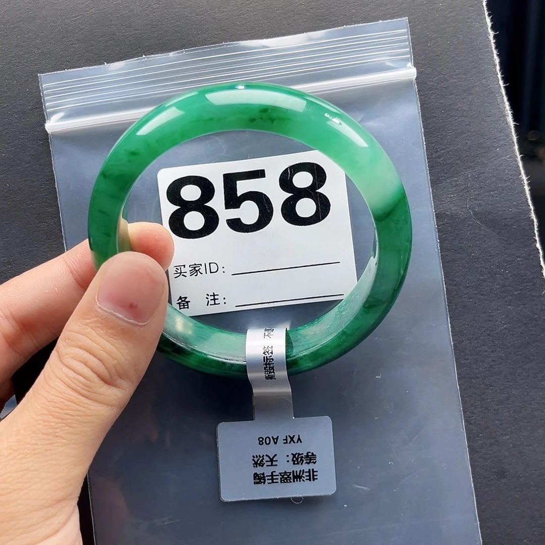 石英质玉（非洲翠）未镶嵌手镯60圈口858