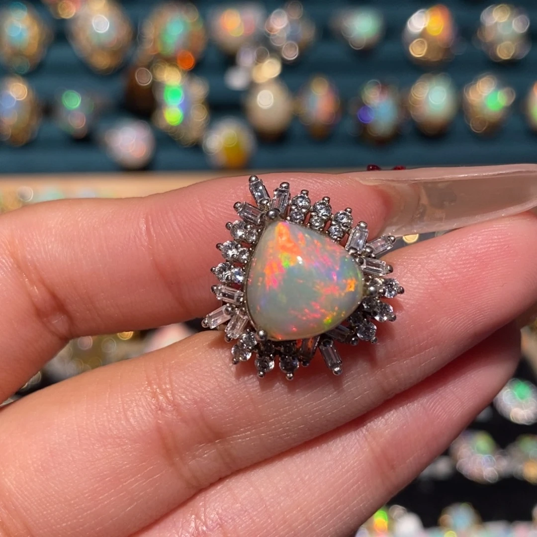 欧泊银S925镶嵌戒指