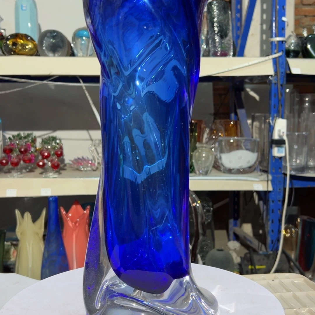 弘扬琉璃花器微瑕高度35