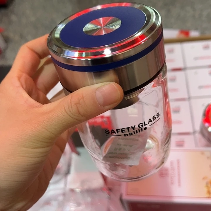 那艾生活玻璃杯330330蓝色玻璃杯