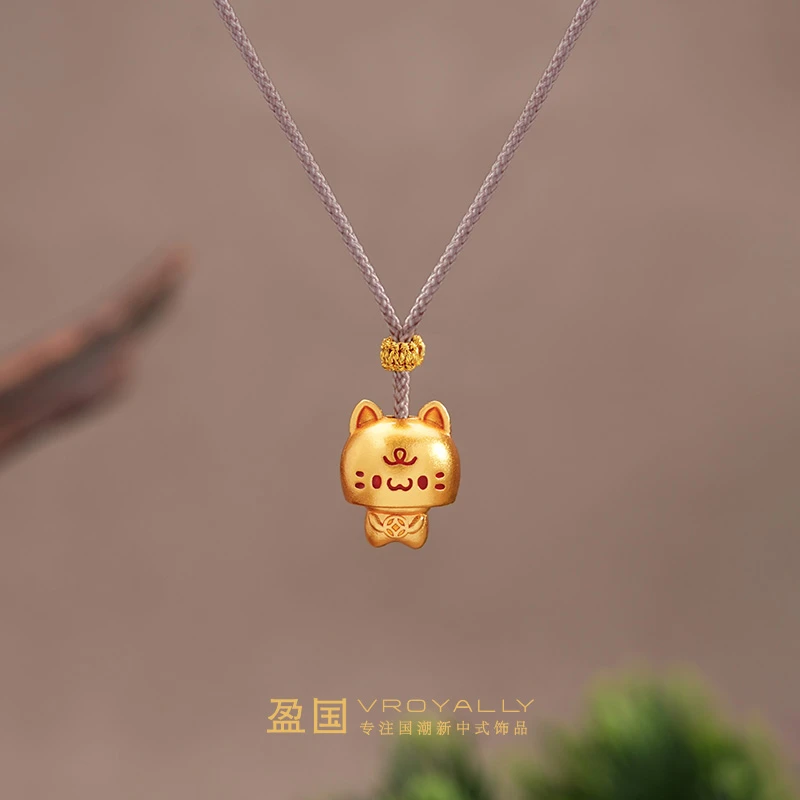 铜合金吊坠 吉喵呈祥 躲猫猫时尚可爱小猫精致吊坠少女心