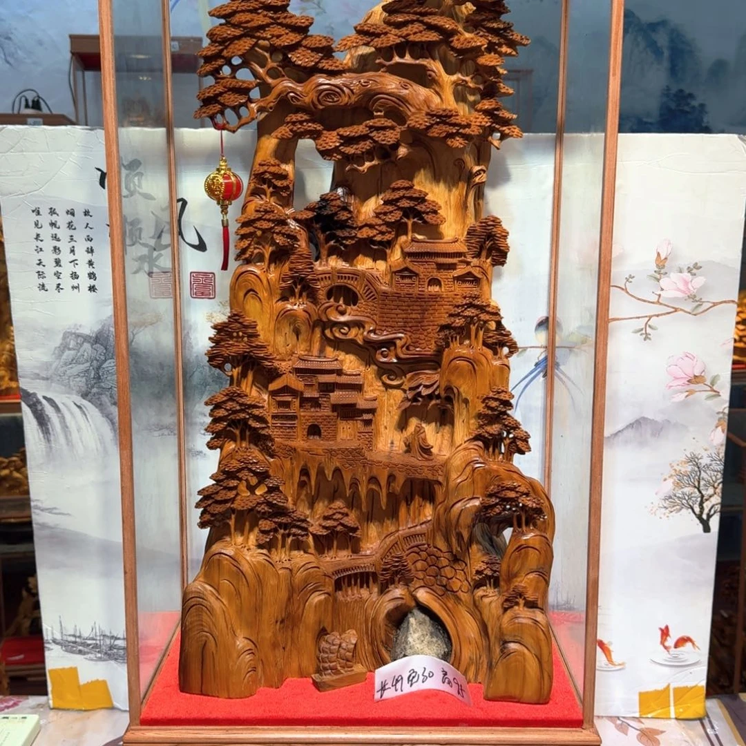 完***活柏木（崖柏）木雕款