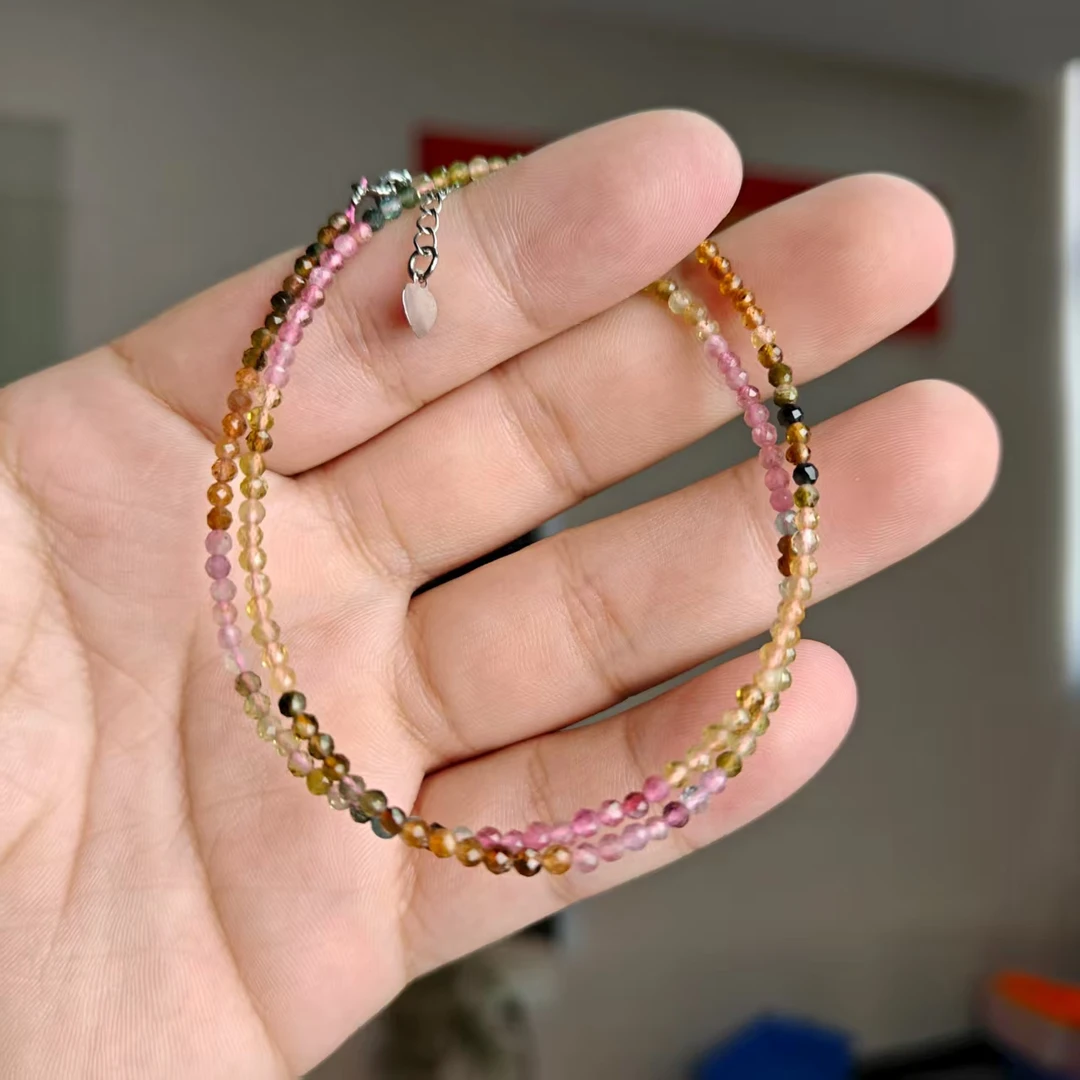 【珠宝厂长】约2mm碧玺项链切割款