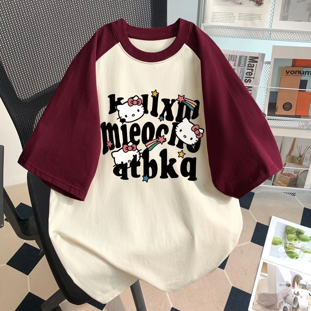 【捡漏链接】男女同款宽松重磅纯棉字母印花潮牌T恤，下单备注编码