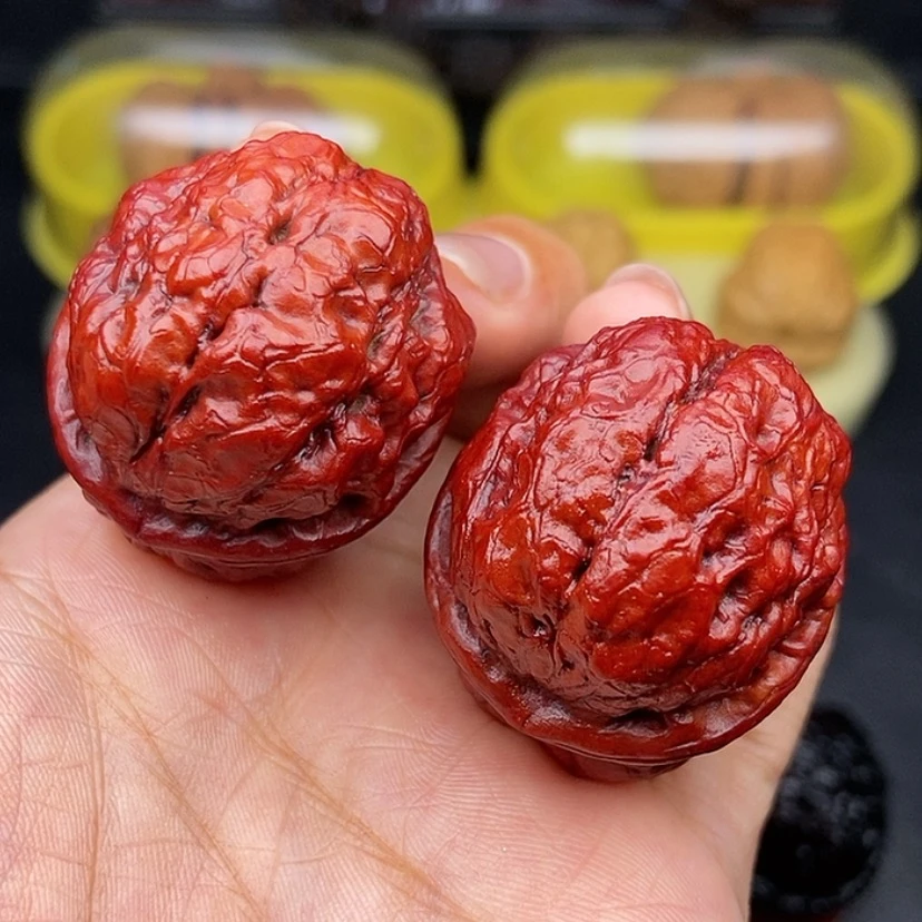 【闪购商品】文玩核桃把件40尺红彩至尊疙瘩包