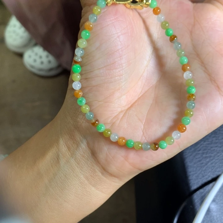 定制翡翠未镶嵌翡翠珠串卡4不退不换
