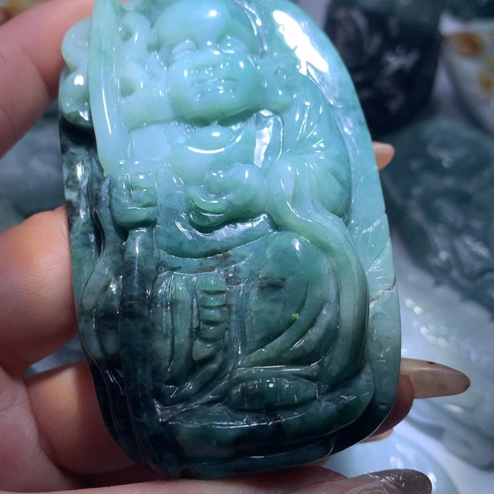 翡翠未镶嵌颈饰保真天然A货翡翠