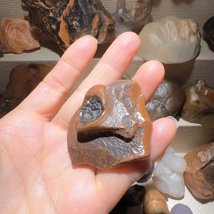 怡***然有机玻璃原石奇石