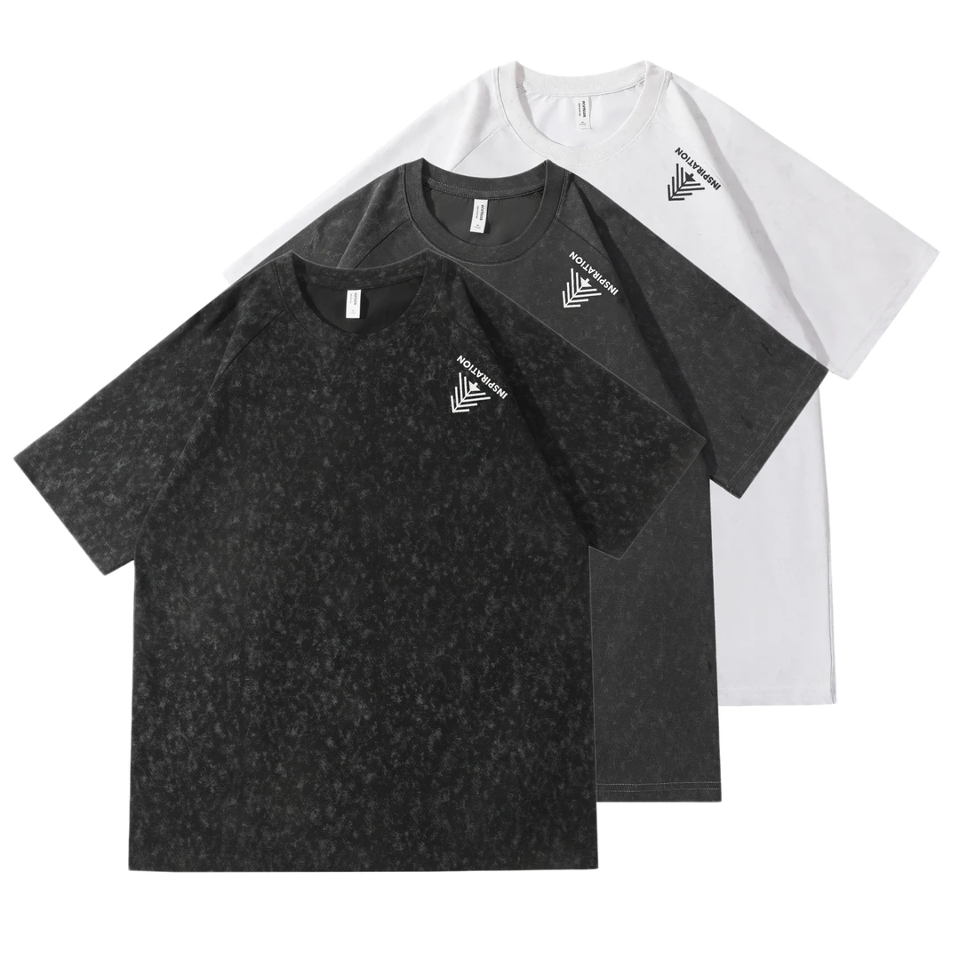 【插肩扎染】美国杜邦索罗娜面料亲肤透气百搭时尚圆领T恤---0905