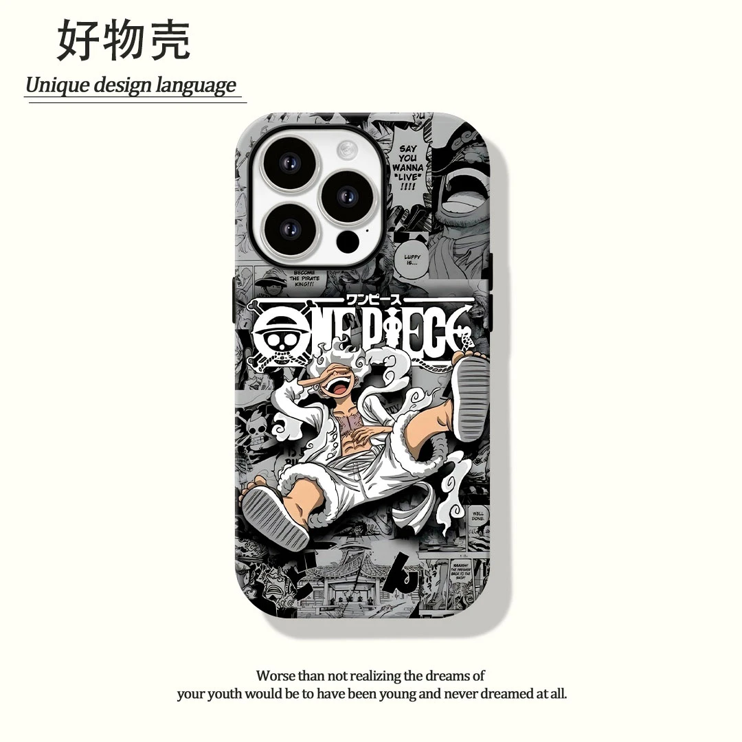 觉醒路飞菲林二合一适用苹果17promax华为vivo小米oppo手机壳防汗