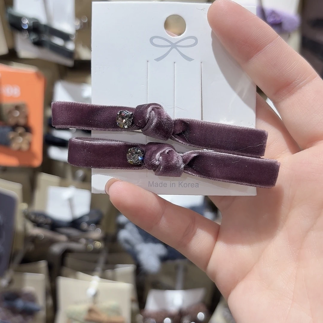 非金属紫色蝴蝶结鸭夹