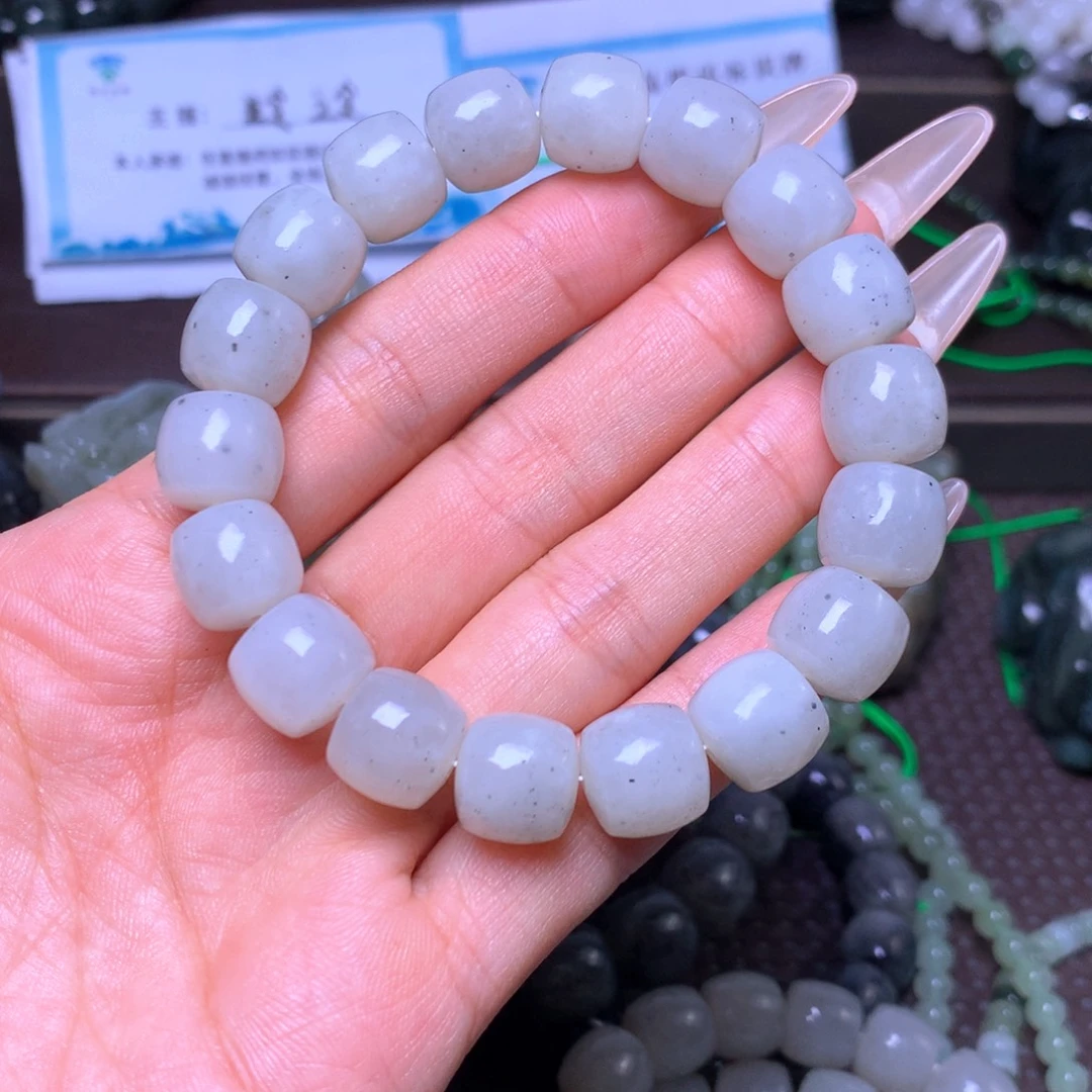 和田玉未镶嵌手串卡12