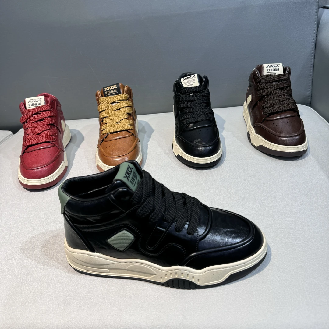 广州迪火男士舒适透气油蜡皮标6991秋冬款休闲复古时尚板鞋