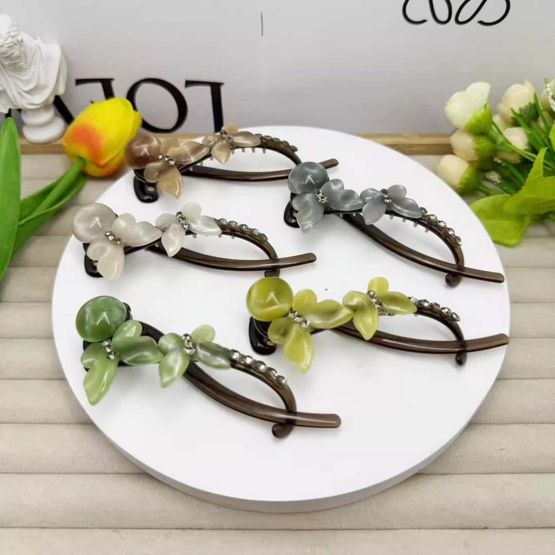 2025新款高级感气质百搭发饰女后脑勺盘发发夹子头饰