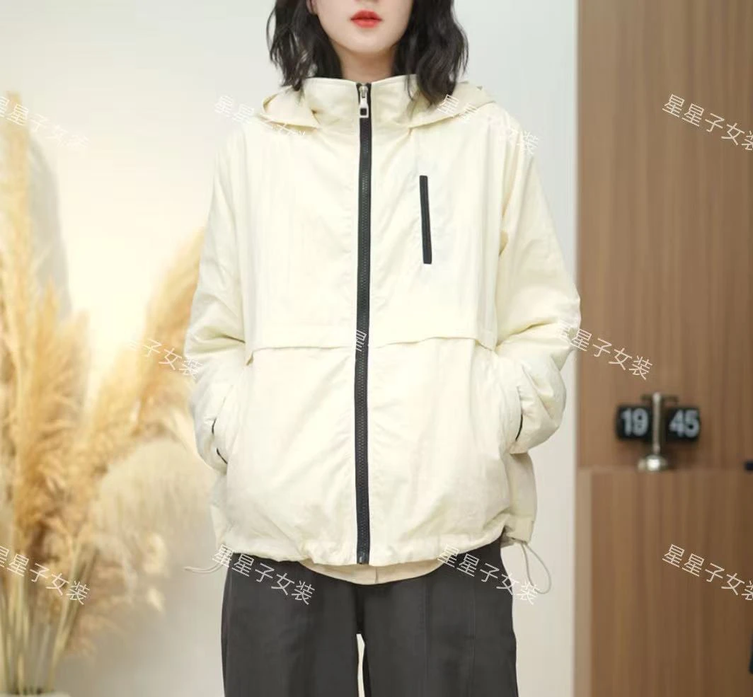 秋冬保暖三防连帽女装冲锋衣夹棉棉服外套女款
