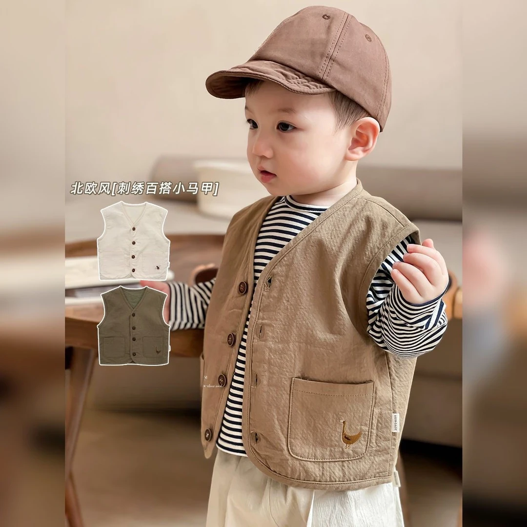 潮流新儿童马夹男童新款春秋中小童男童百搭马甲百搭秋季马甲男童
