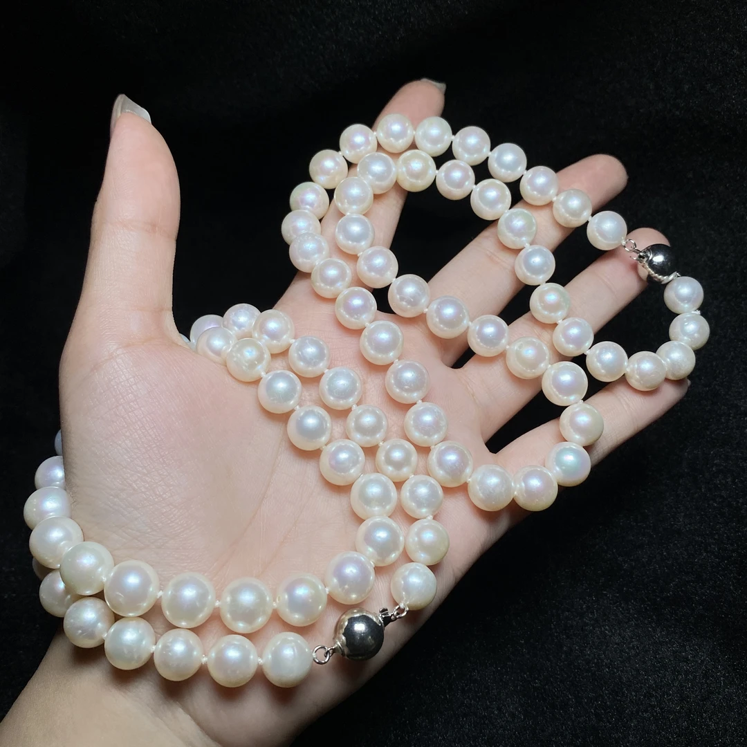 【小北珠宝】淡水珍珠项链尺寸约9-10mm【多样性发一件】3-WJ10X95