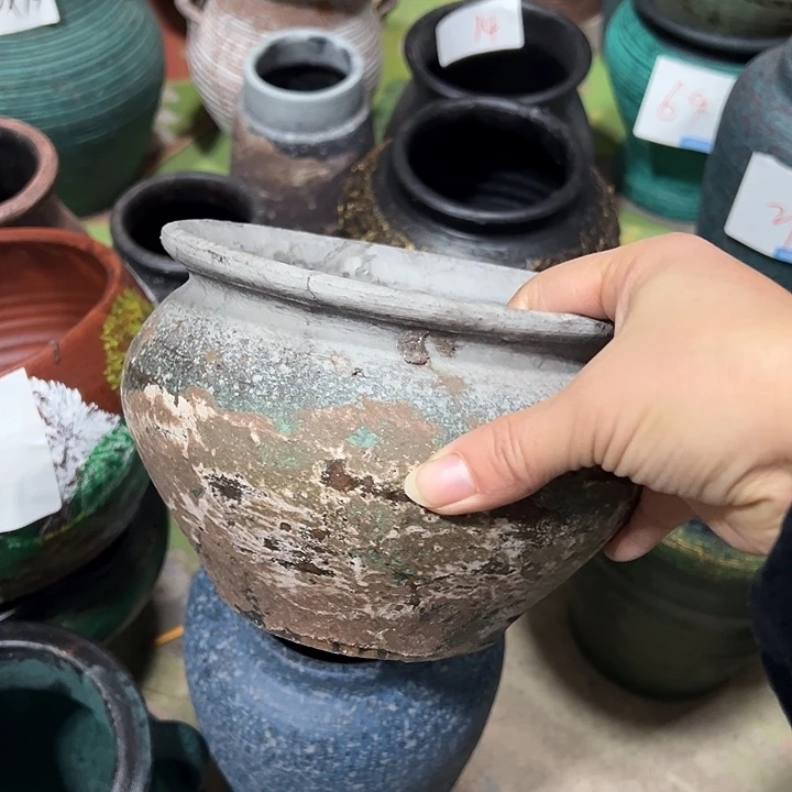 做旧盆默认打孔高12口16