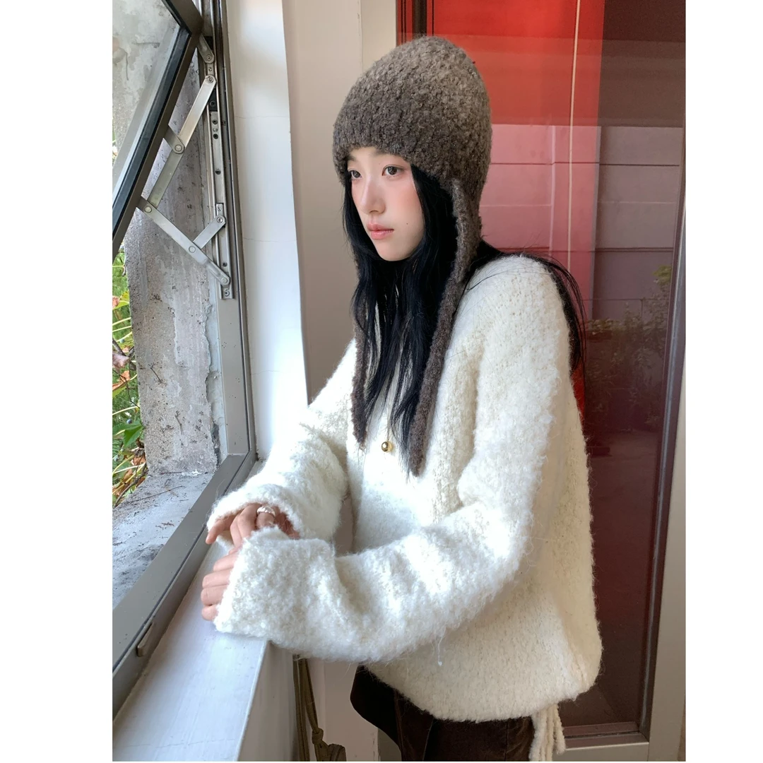 十三行OLIVE-冬季羊驼圈圈毛衣慵懒温柔欧尼本人#M027