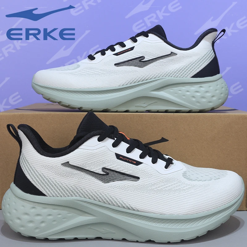 鸿星尔克男子跑鞋春季网面新款轻便透气软底减震回弹防滑运动鞋男