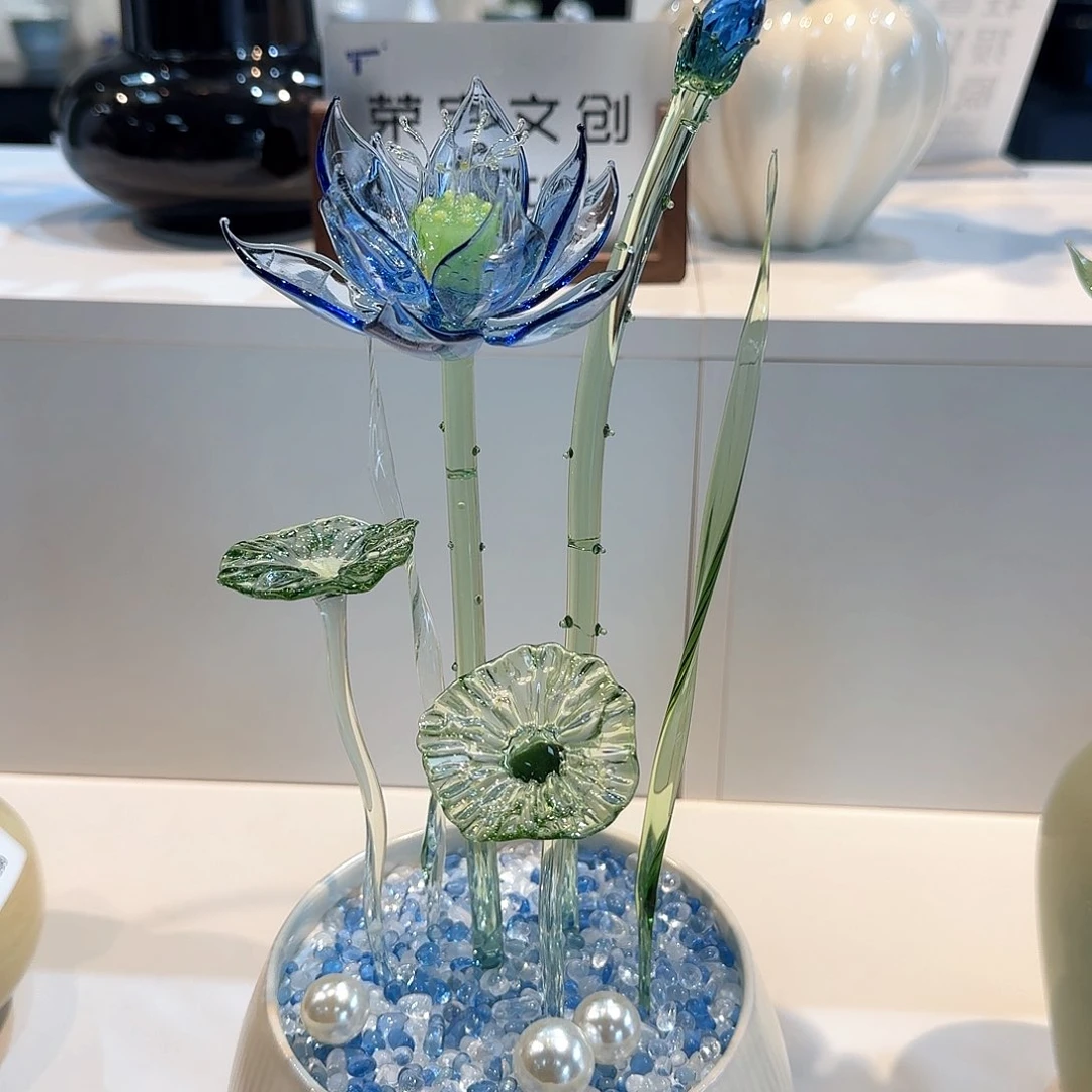 淄博特产非遗手做琉璃花062