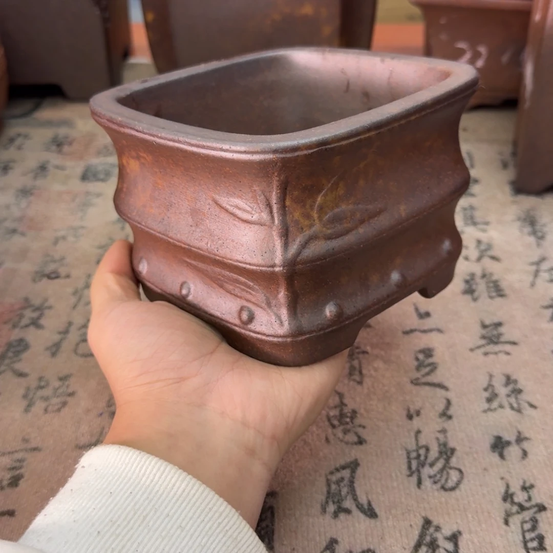 紫砂花盆8号宜兴紫砂正品花盆12x8