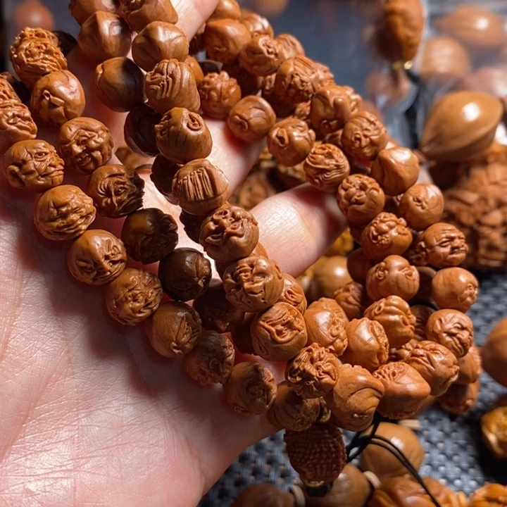 橄榄核吊坠糕****）桃单108罗汉