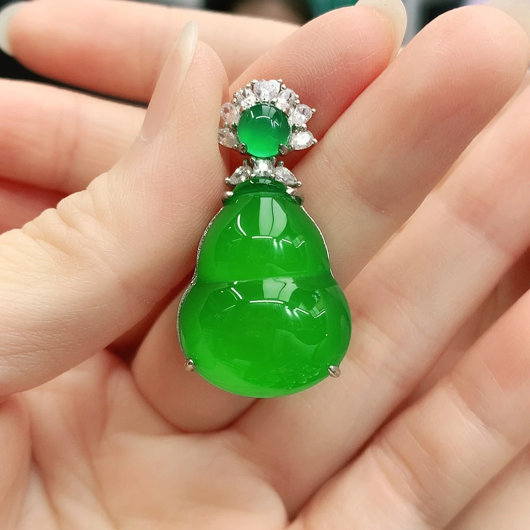 银S925镶嵌吊坠玛瑙/玉髓