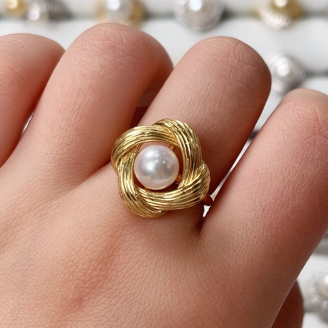 海水珍珠手镯银S925镶嵌