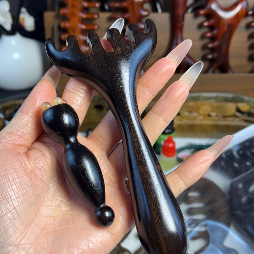 紫光檀木鹿角小莲蓬微瑕