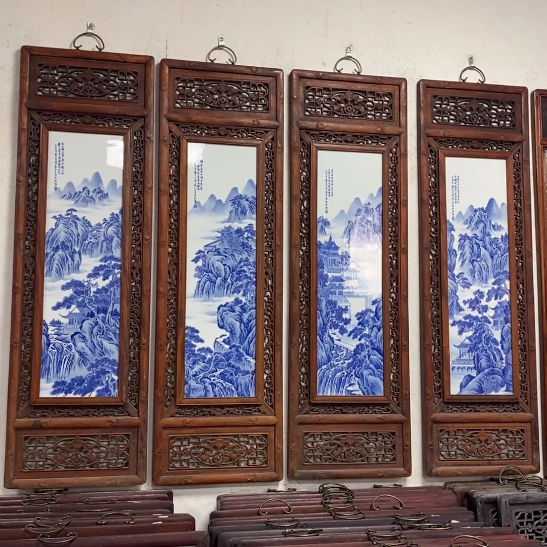 瓷片120*36*4 景德镇瓷板画柴窑烧制