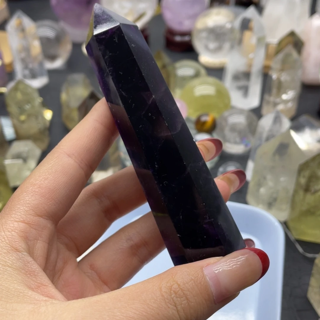 水晶54未镶嵌蓝**梦柱子一个