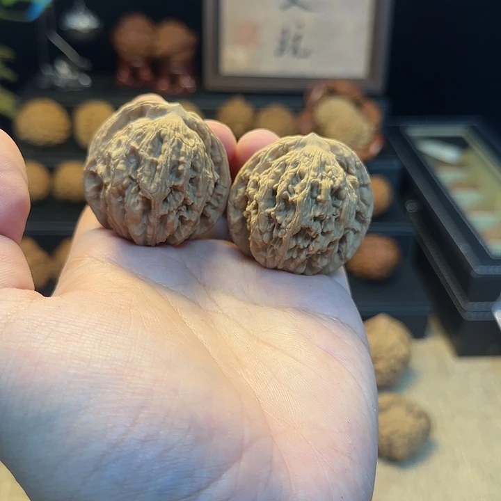 把件文玩核桃对歪虎头