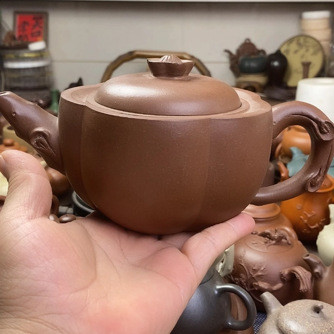 峰***9茶壶朱泥原矿紫砂