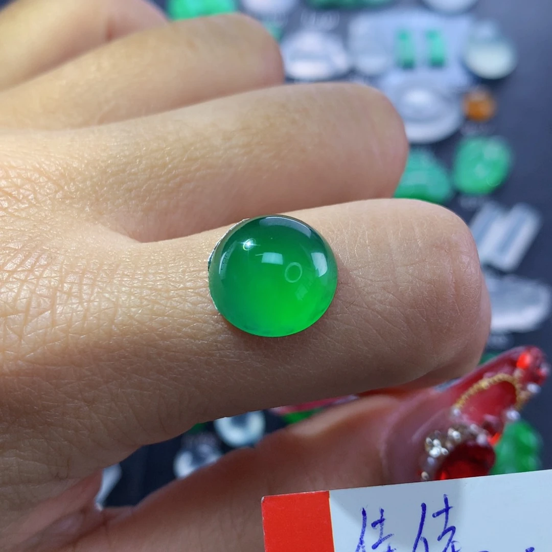 翡翠颈饰未镶嵌纯天然缅甸翡翠A货