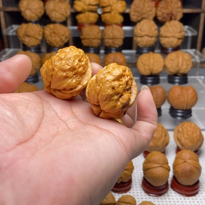 吊坠文玩核桃18金玉满堂