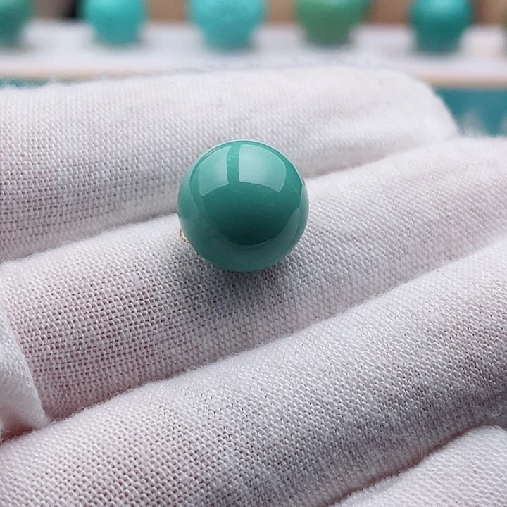 未镶嵌绿松石珠宝奇石12mm