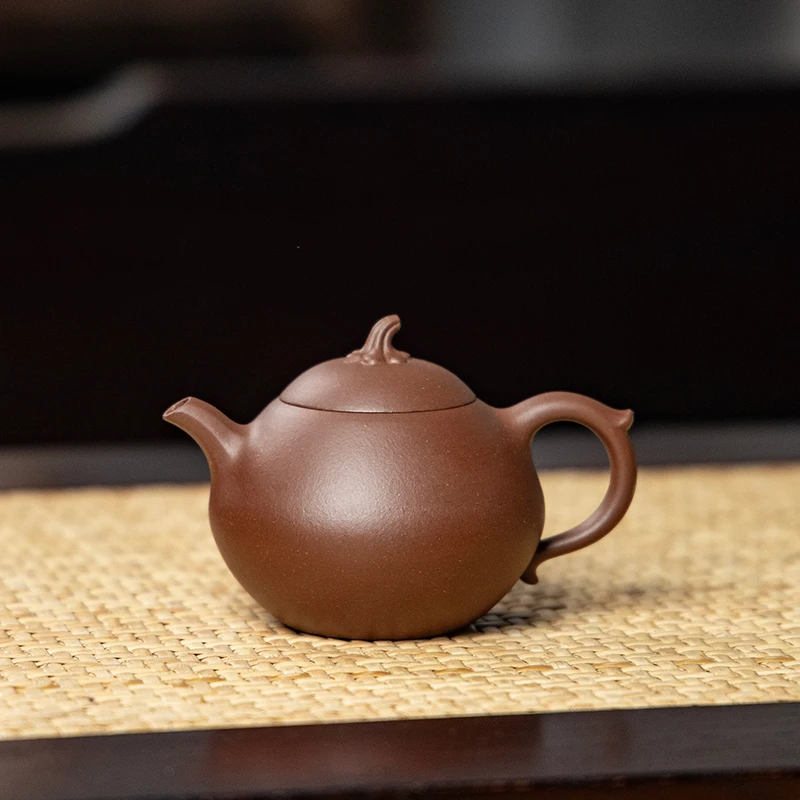 葛家玮小甜瓜红紫泥宜兴原矿全手工紫砂壶 高端茶器中品AA15116