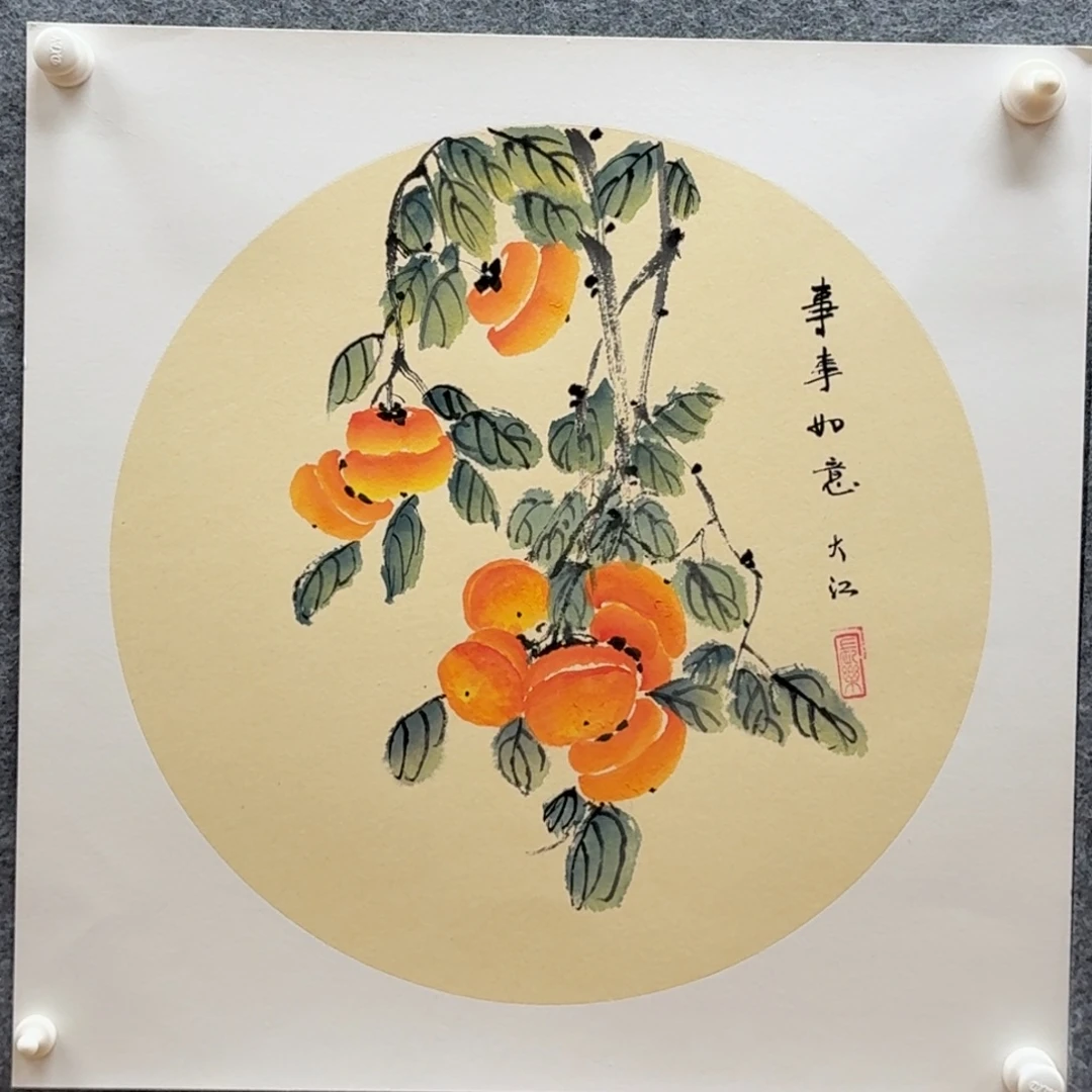 国画50斗方卡纸作品花鸟