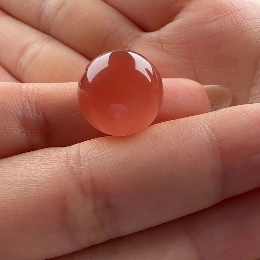 南红玛瑙未镶嵌圆珠14.6有裂