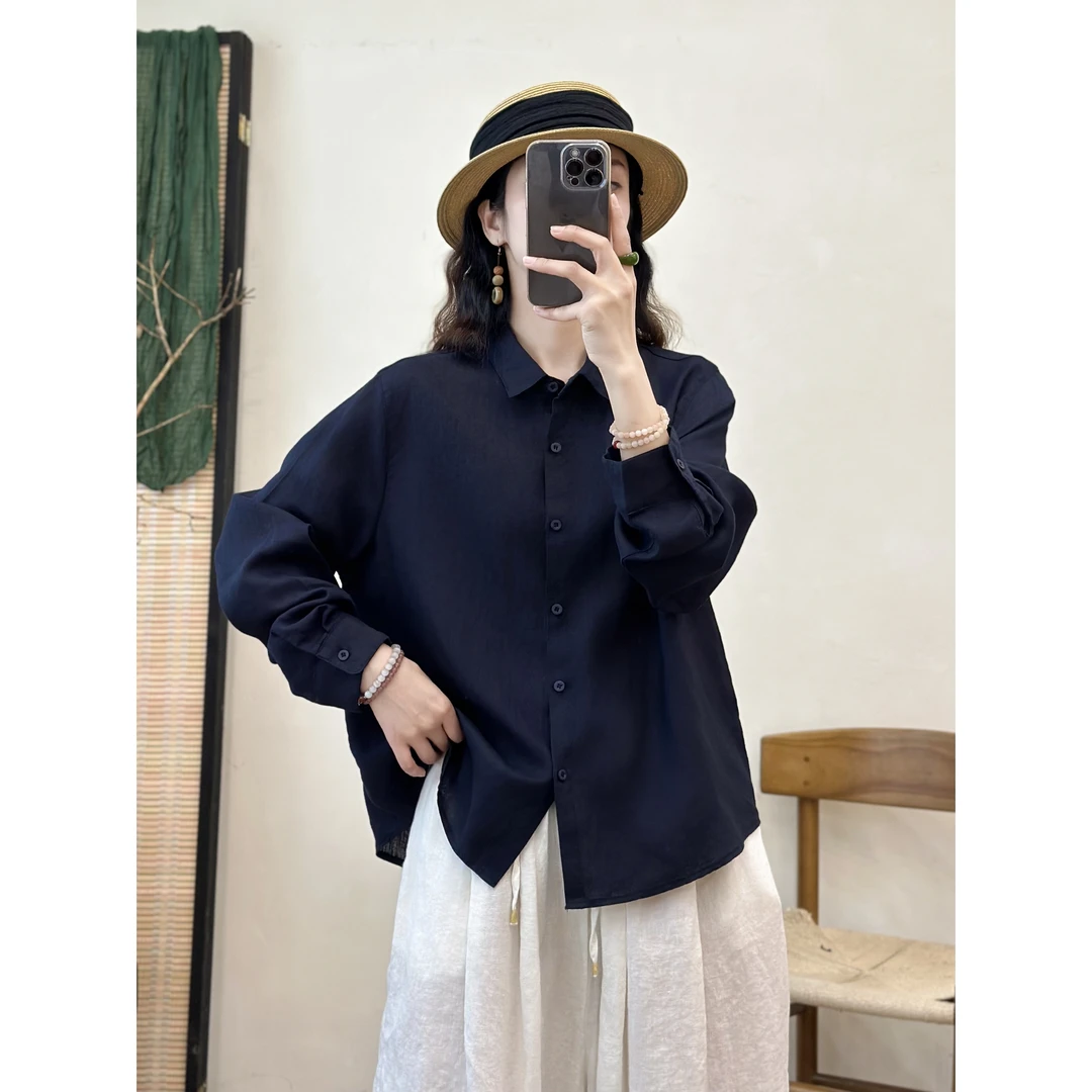 【梵否】1069新款衬衫简约百搭显瘦宽松衬衫