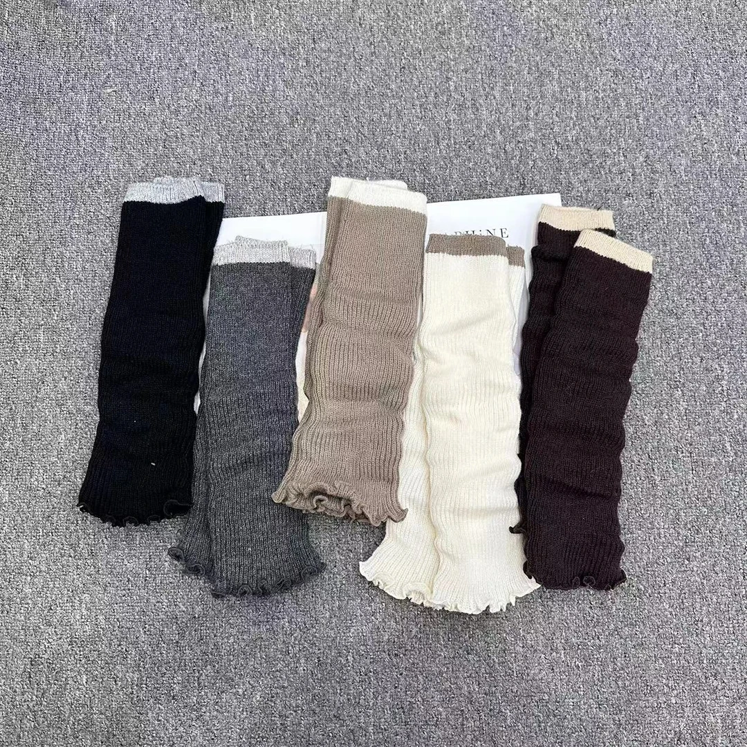 【周周家】6845濮院冬季三双装羊毛袜套纯色女士