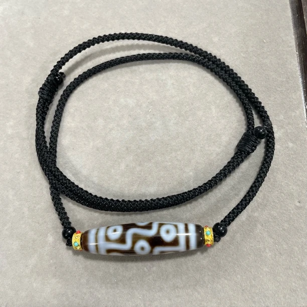 C429九眼玛瑙名族风新中式吊坠（底色多样，发货发其一）