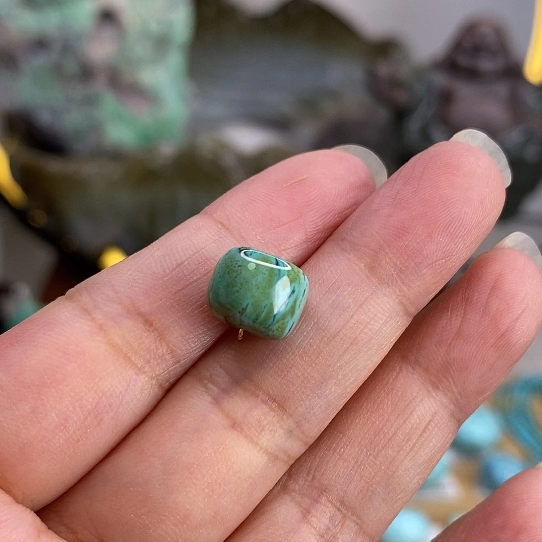 未镶嵌绿松石珠宝奇石10×8.2