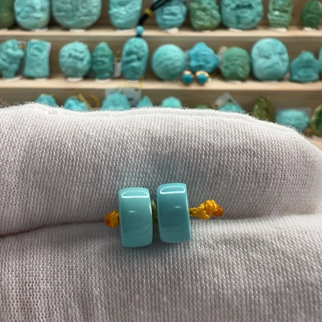 未镶嵌绿松石直切珠8x4.2mm