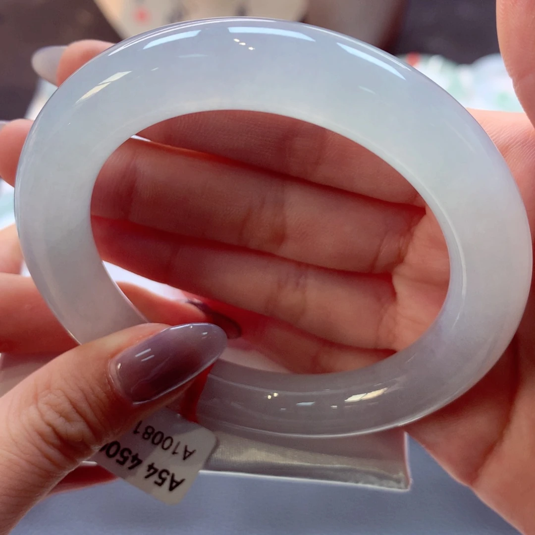 翡翠手镯未镶嵌圆条33（21号）