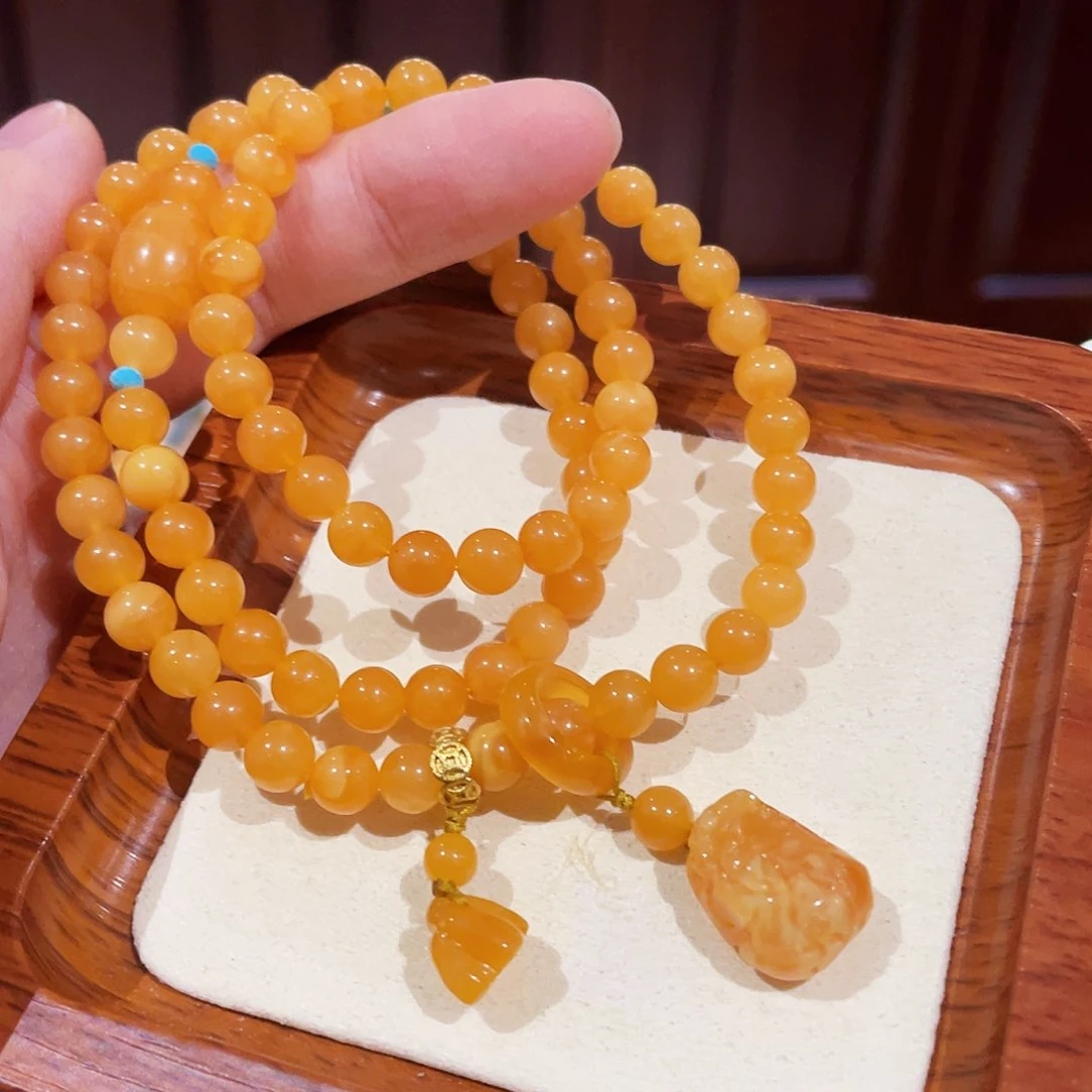 未镶嵌蜜蜡手链手串