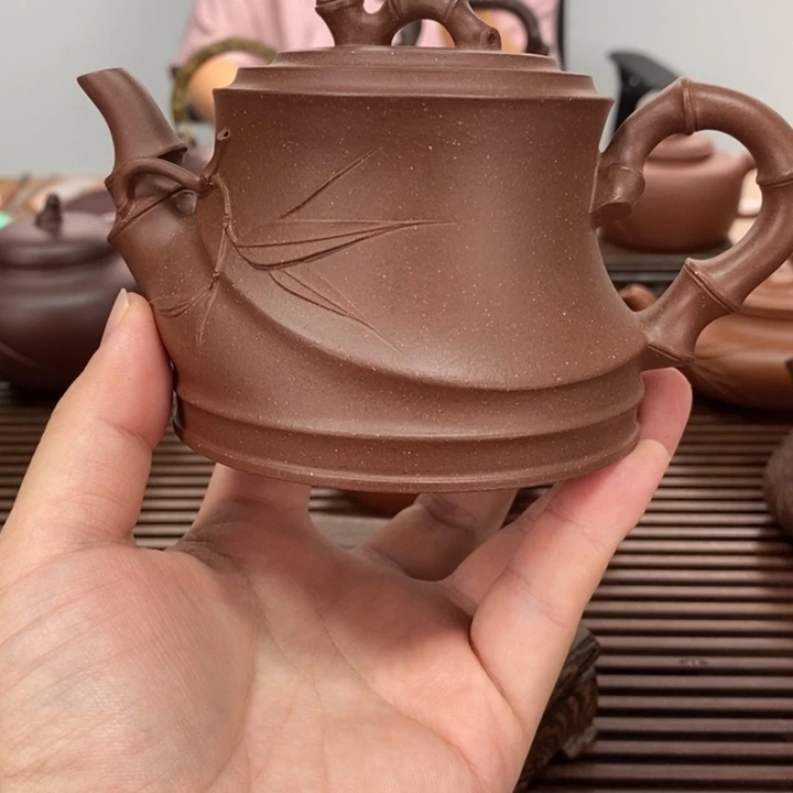 茶壶紫砂佛肚竹260毫升底槽青